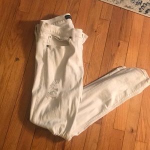 White Ripped Jeans from Express